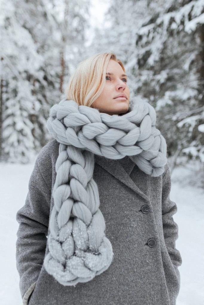 Chunky Knit Scarf by  Blue Saxaphone 